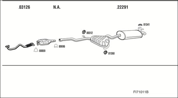 Fonos FI71011B - Система випуску ОГ avtolavka.club