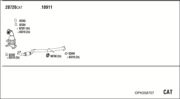 Fonos OPK058707 - Система випуску ОГ avtolavka.club