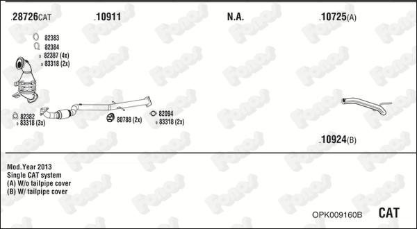 Fonos OPK009160B - Система випуску ОГ avtolavka.club