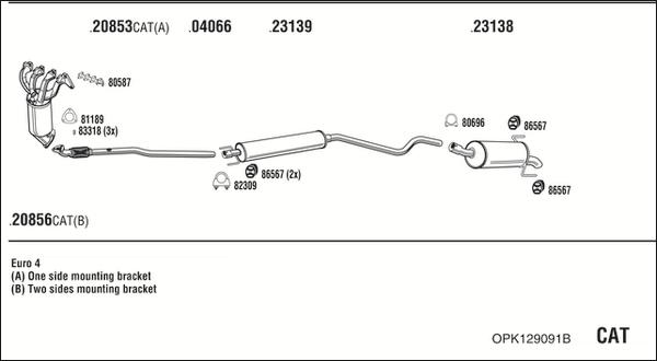 Fonos OPK129091B - Система випуску ОГ avtolavka.club