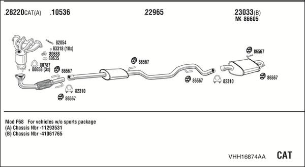 Fonos VHH16874AA - Система випуску ОГ avtolavka.club