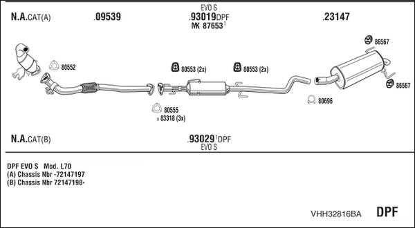 Fonos VHH32816BA - Система випуску ОГ avtolavka.club