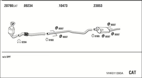 Fonos VHK011390A - Система випуску ОГ avtolavka.club