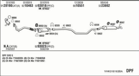 Fonos VHK018163BA - Система випуску ОГ avtolavka.club