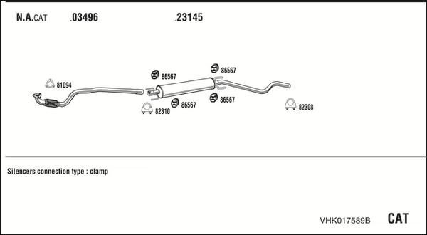 Fonos VHK017589B - Система випуску ОГ avtolavka.club