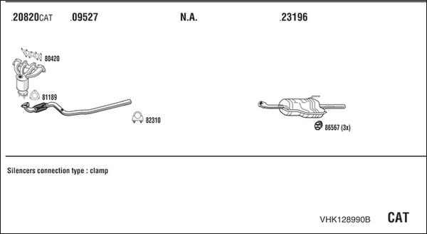 Fonos VHK128990B - Система випуску ОГ avtolavka.club