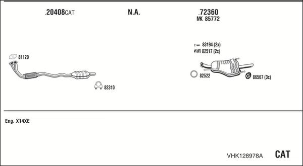 Fonos VHK128978A - Система випуску ОГ avtolavka.club