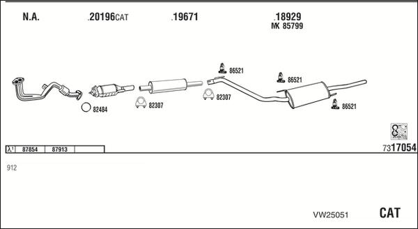 Fonos VW25051 - Система випуску ОГ avtolavka.club