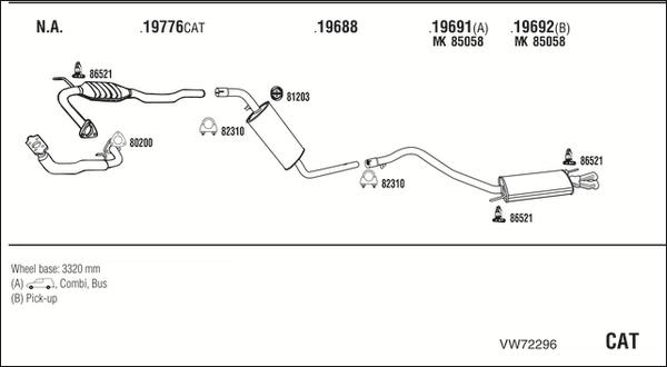 Fonos VW72296 - Система випуску ОГ avtolavka.club