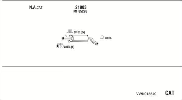 Fonos VWK015540 - Система випуску ОГ avtolavka.club