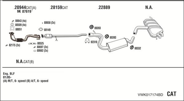 Fonos VWK017174BD - Система випуску ОГ avtolavka.club