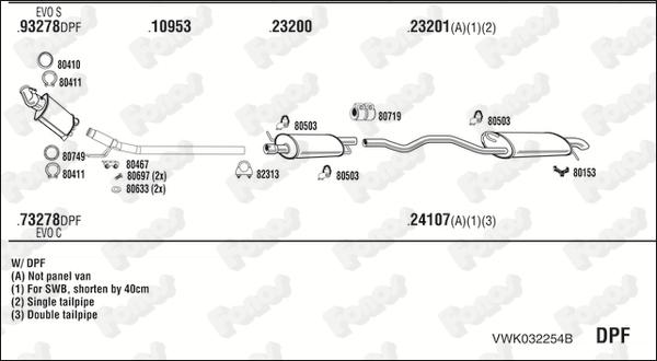 Fonos VWK032254B - Система випуску ОГ avtolavka.club