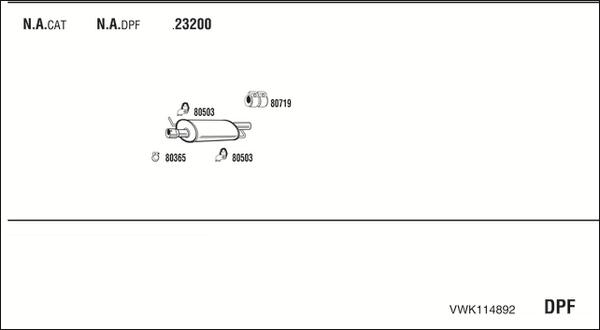 Fonos VWK114892 - Система випуску ОГ avtolavka.club