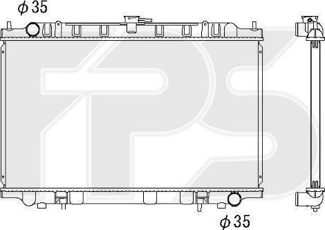 FPS FP 50 A1069 - Радіатор, охолодження двигуна avtolavka.club