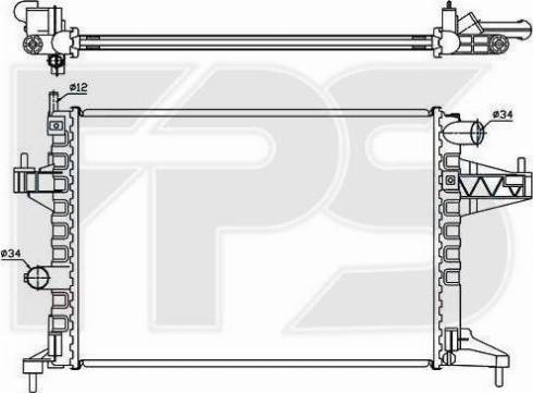 FPS FP 52 A263 - Радіатор, охолодження двигуна avtolavka.club