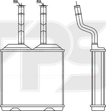 FPS FP 52 N36 - Теплообмінник, опалення салону avtolavka.club