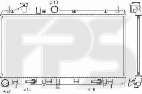 FPS FP 67 A1402-X - Радіатор, охолодження двигуна avtolavka.club