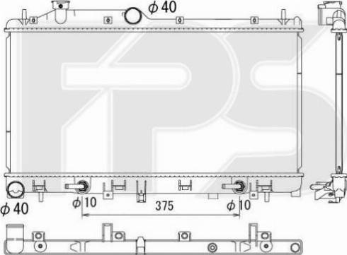 FPS FP 67 A893-X - Радіатор, охолодження двигуна avtolavka.club