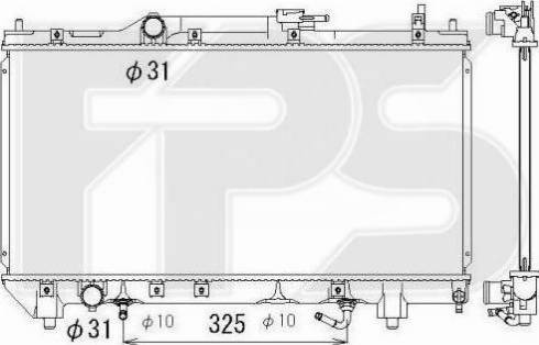 FPS FP 70 A1287 - Радіатор, охолодження двигуна avtolavka.club