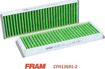 FRAM CFH12691-2 - Фільтр, повітря у внутрішній простір avtolavka.club