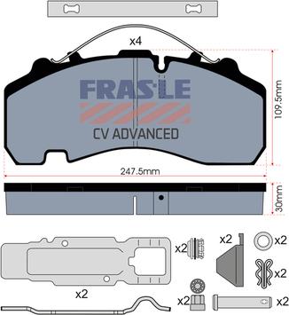 FRAS-LE PD/141-K021-CV - Гальмівні колодки, дискові гальма avtolavka.club