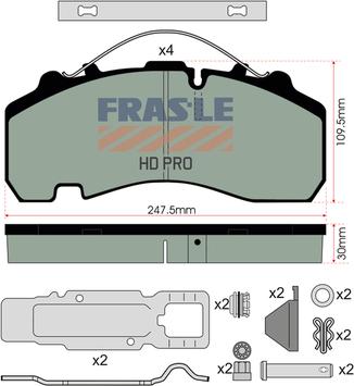 FRAS-LE PD/141-K021-HD - Гальмівні колодки, дискові гальма avtolavka.club