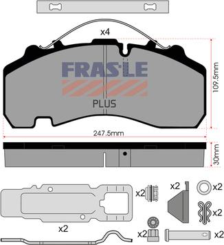 FRAS-LE PD/141-K021-PLUS - Гальмівні колодки, дискові гальма avtolavka.club