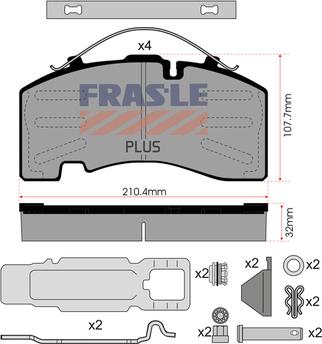 FRAS-LE PD/147-K023-PLUS - Гальмівні колодки, дискові гальма avtolavka.club