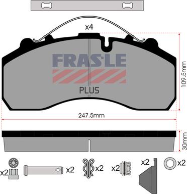 FRAS-LE PD/116-K020-PLUS - Гальмівні колодки, дискові гальма avtolavka.club