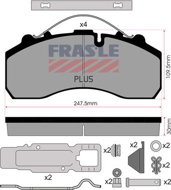 FRAS-LE PD/116-K021-PLUS - Гальмівні колодки, дискові гальма avtolavka.club