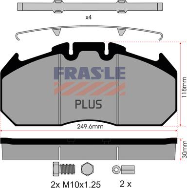 FRAS-LE PD/129-K009-PLUS - Гальмівні колодки, дискові гальма avtolavka.club