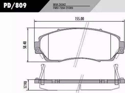 FRAS-LE PD/809 - Гальмівні колодки, дискові гальма avtolavka.club