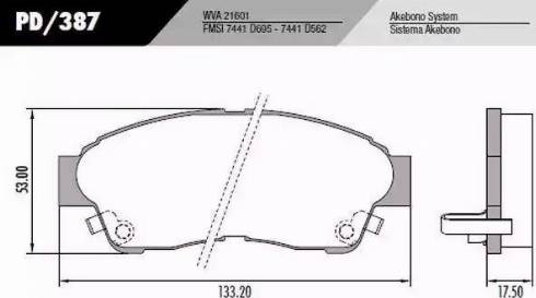 FRAS-LE PD387 - Гальмівні колодки, дискові гальма avtolavka.club