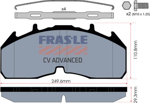 FRAS-LE PD/230-K019-CV - Гальмівні колодки, дискові гальма avtolavka.club