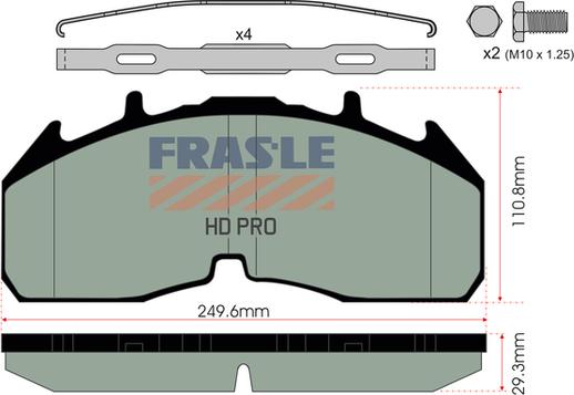 FRAS-LE PD/230-K019-HD - Гальмівні колодки, дискові гальма avtolavka.club