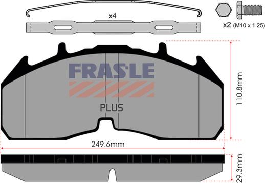 FRAS-LE PD/230-K019-PLUS - Гальмівні колодки, дискові гальма avtolavka.club