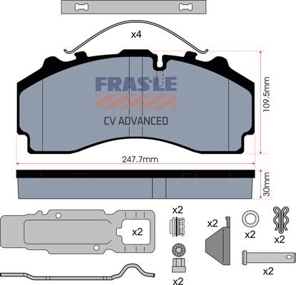 FRAS-LE PD/224-K021-CV - Гальмівні колодки, дискові гальма avtolavka.club