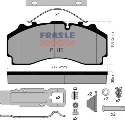 FRAS-LE PD/224-K021-PLUS - Гальмівні колодки, дискові гальма avtolavka.club