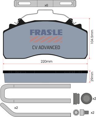 FRAS-LE PD/226-K035-CV - Гальмівні колодки, дискові гальма avtolavka.club