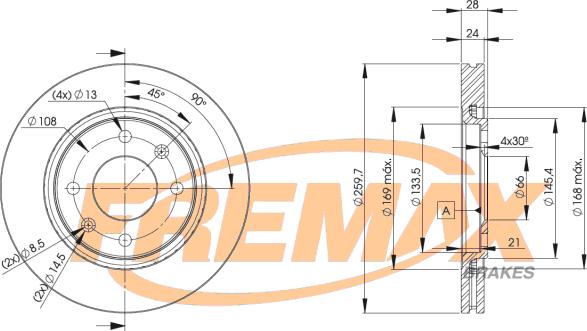 FREMAX BD-9406 - Гальмівний диск avtolavka.club