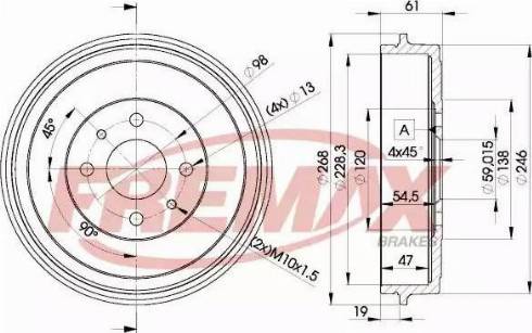 FREMAX BD-9600 - Гальмівний барабан avtolavka.club