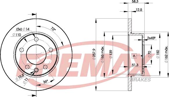 FREMAX BD-9040 - Гальмівний диск avtolavka.club