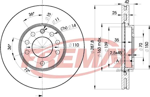 FREMAX BD-9043 - Гальмівний диск avtolavka.club