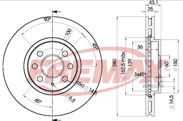 FREMAX BD-9007 - Гальмівний диск avtolavka.club