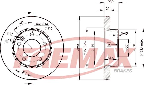 FREMAX BD-9039 - Гальмівний диск avtolavka.club