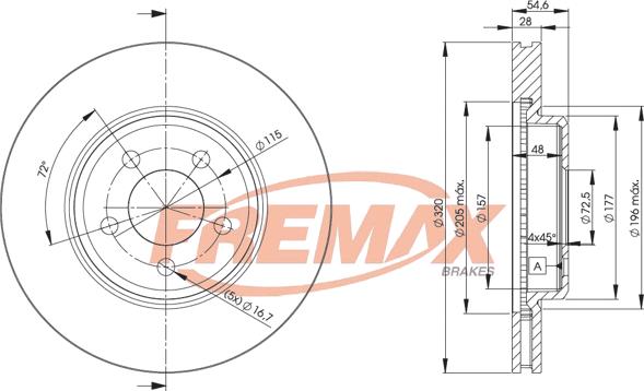 FREMAX BD-9196 - Гальмівний диск avtolavka.club