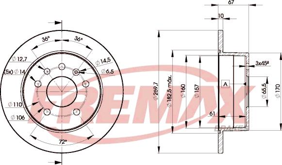 FREMAX BD-9101 - Гальмівний диск avtolavka.club