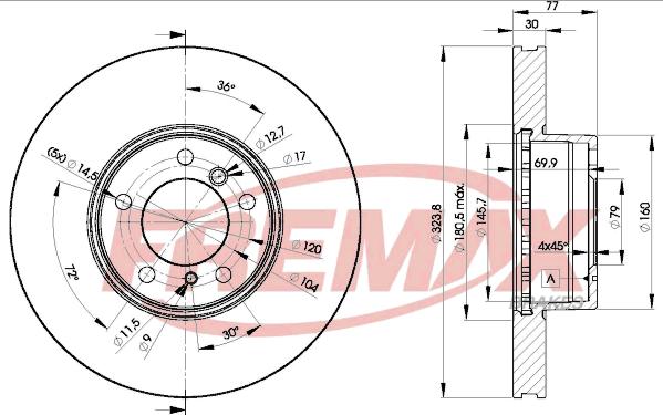 FREMAX BD-9895 - Гальмівний диск avtolavka.club