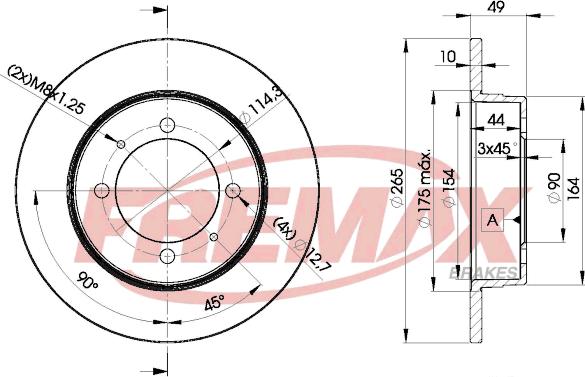 FREMAX BD-9283 - Гальмівний диск avtolavka.club