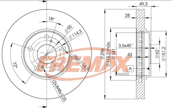 FREMAX BD-4401 - Гальмівний диск avtolavka.club